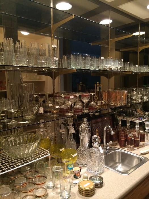 Great selection of bar ware