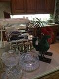         Lovely serving bowls; roosters; fruit mugs