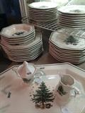    Many pieces of  Nikko "Christmastime" dishes 