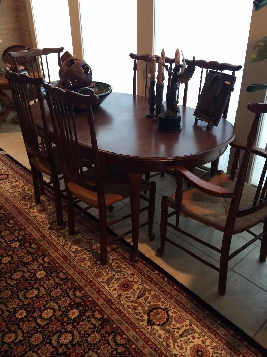 Hickory Hill table & 6 chairs