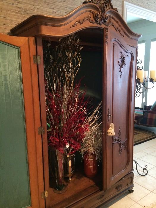 Extra large intrically carved armoire