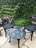              Three piece black patio set