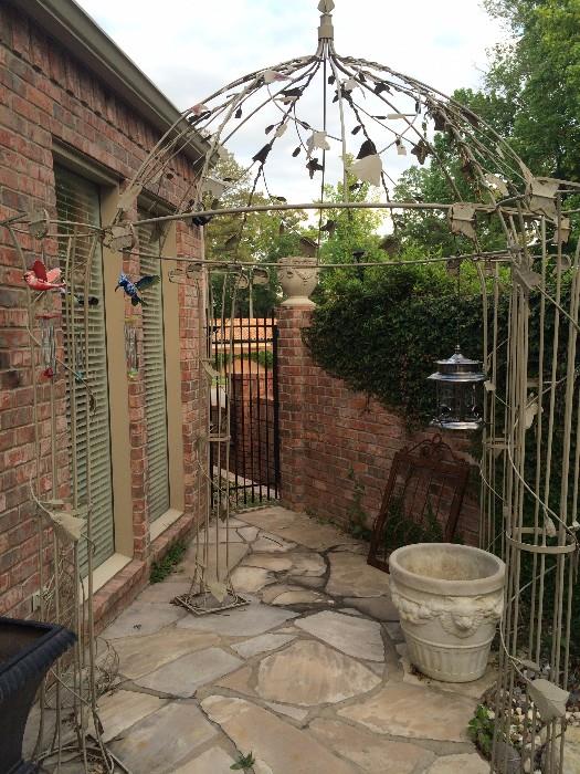 Patio gazebo & planters