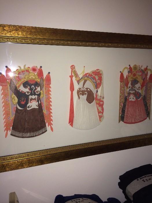 Framed Beijing Opera Paper Cuts