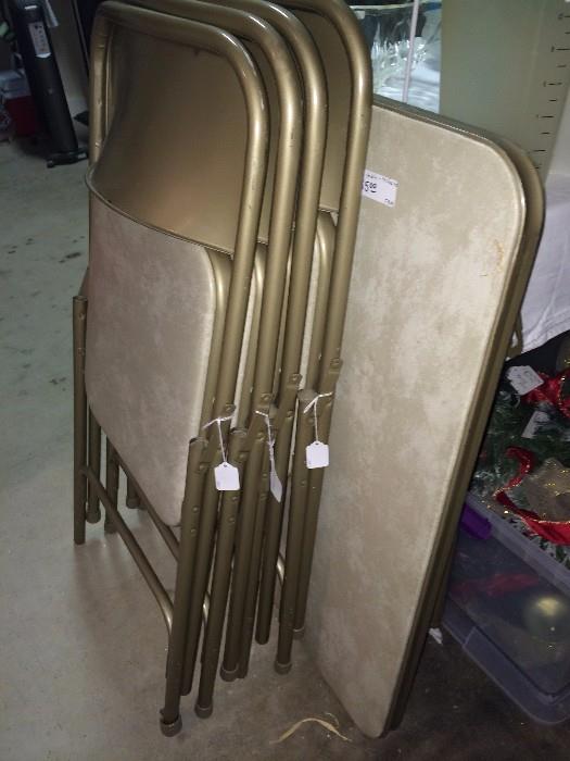 Card table & 4 folding chairs