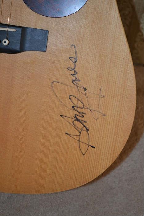 Signed George Jones Martin guitar