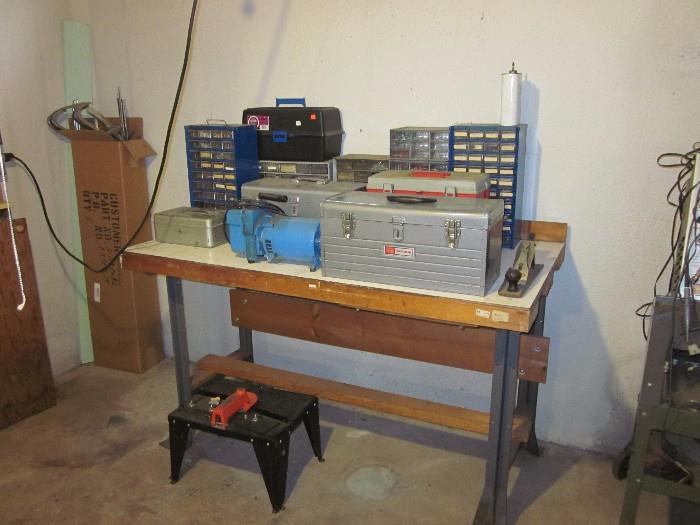 Tool boxes, work bench