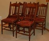 Spoon Carved Oak Dining Chairs