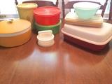 More vintage Tupperware, plus yellow Thermo ware ice bucket