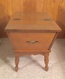 Darling mid-century side table with storage