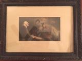 Intriguing antique mystic print in gorgeous antique frame