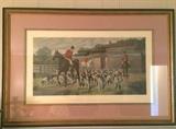 Equestrian mantle print in lovely frame