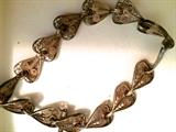 Vintage filigree heart bracelet