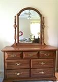 Another bureau with mirror, gorgeous hardwood, American made, from Sumter Furniture Company of Sumter, SC; set includes bed and gentleman's chest as well