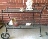 Wrought-iron vintage tea cart