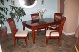 Cherry Dining room suite with 6 chairs.  2 with arms