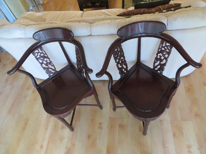 Rosewood Corner Chairs - 4