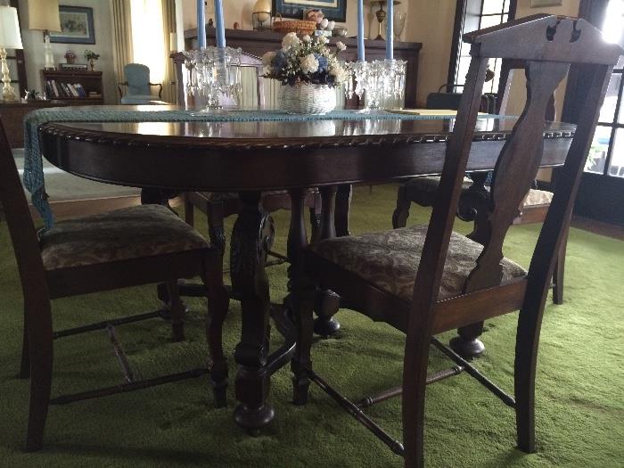 Atlas Furniture Co. Dining Table and Chairs