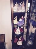Royal Doulton Porcelain Dancers and Cabinet With Original Boxes