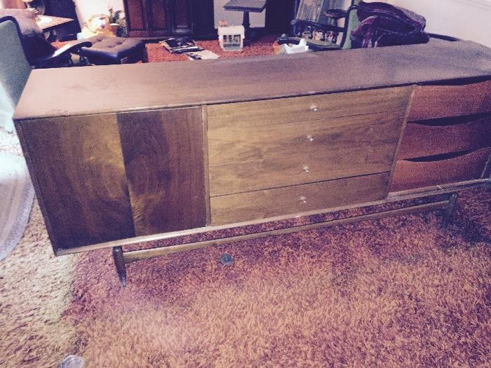 Mid Century Modern 1960 Bedroom Dresser 80" long Very Big  Purchased at the NYC D& D Building 1  Original Owner