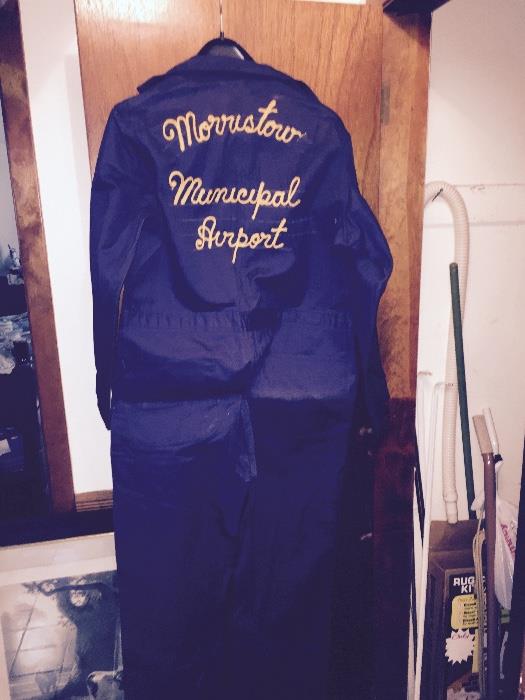 Morristown Municipal Airport Very Vintage Jumper Suit, great condition, Hand Embroidered it appears