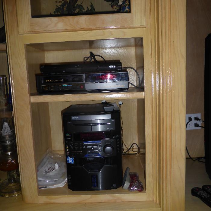 Stereo system with cassette decks, cd's