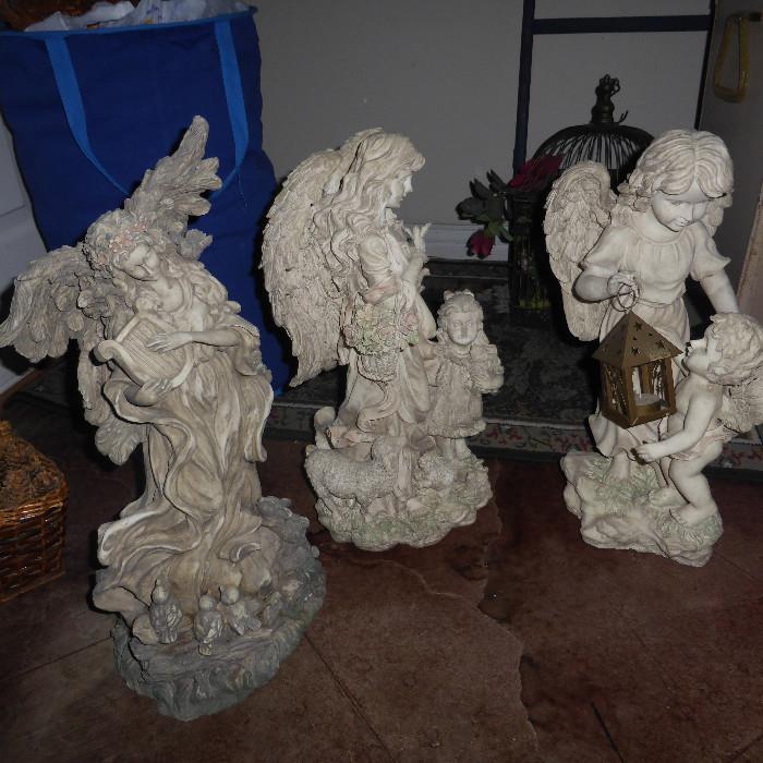 Three plaster angels