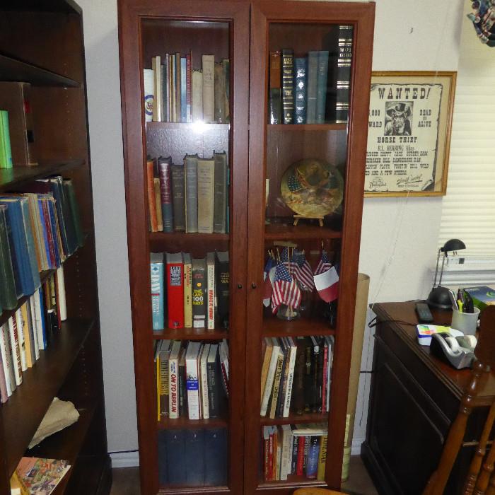 Book Case with glass doors.