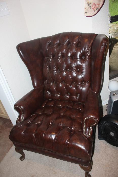 faux leather easy chair. 