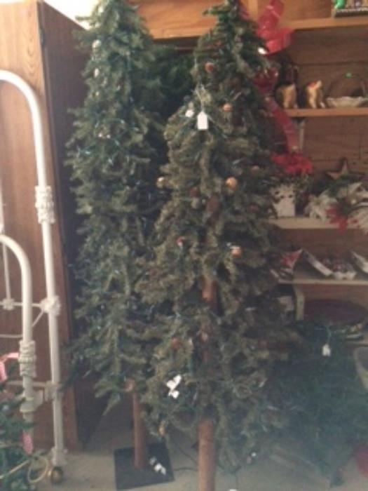 3 decorative christmas trees