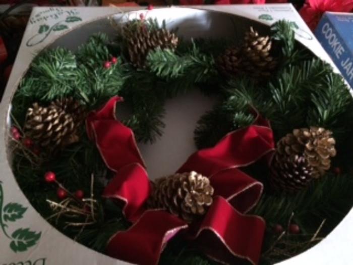 Over 15 wreaths for Christmas some of them still in the box