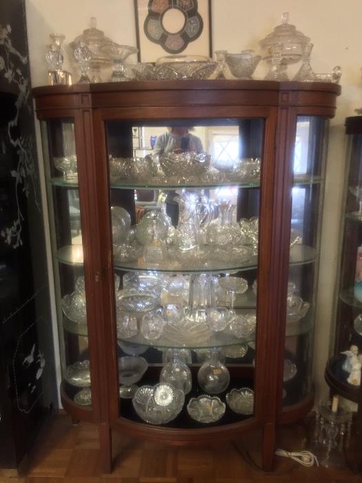 Bow front display cabinet