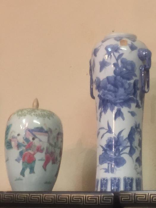 Vase & Asian jar