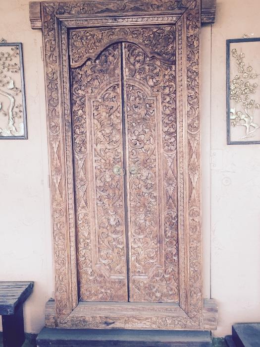 Antique carved door
