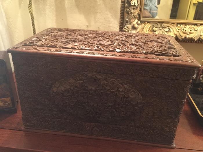 Anglo Indian carved box