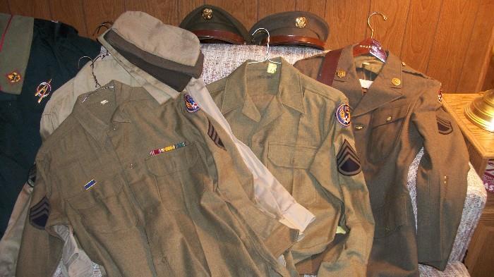 WW II uniforms and misc