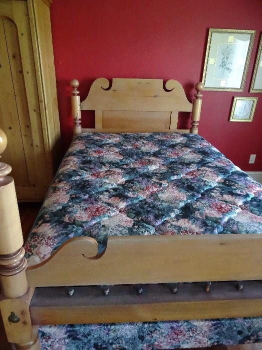 19th century rope bed. converted 