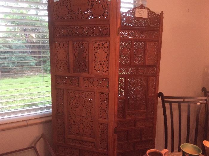 CARVED WOOD SCREEN
