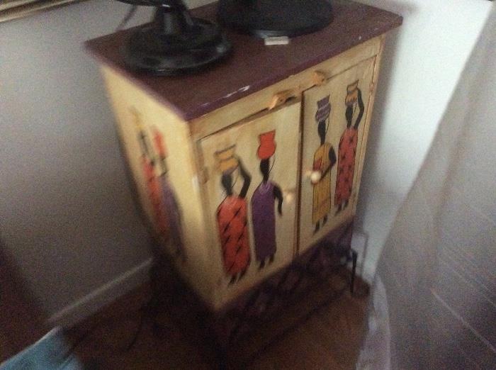 ETHNIC SIDE TABLE/CABINET