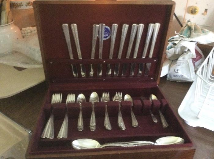 SET OF SILVER PLATED SILVERWARE