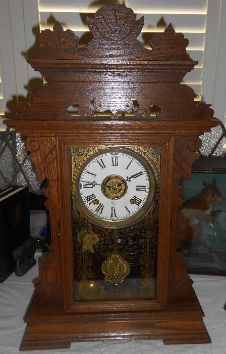 Ansonia Oak Mantle Clock - 1900
