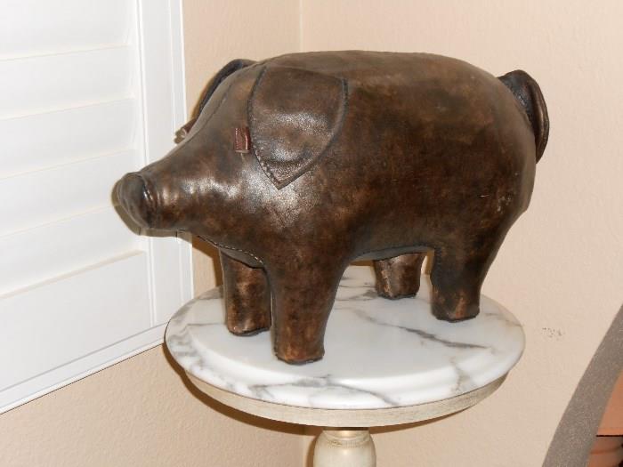 Leather Pig Footstool - from Herrod's