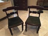 Pair of Regency Mahogany Side Chairs