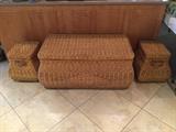 2ea End Table/Basket & Storage, Large Storage Basket Coffee Table