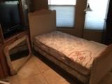 WICKER TWIN BED W/ MATCHING MIRROR