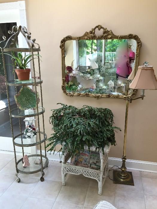 Mirrors, Plant Stands, Lamps, Live Plants