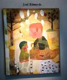 Joel Edwards painting on canvas, signed, oil on canvas