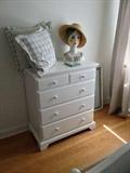 "Nantucket" white chest of drawers, cottage, shabby chic, Crate and Barrel