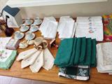 assorted table linens
