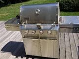 stainless weber grill , gas, barbeque, barbecue